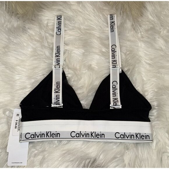 Calvin Klein QF5980 Womens Modern Cotton Unlined Triangle Bralette Bra WF XS New - Picture 4 of 6